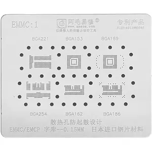 Ic chip bga, estêncil para reballing mac, kit de 0.65, estêncil universal bga