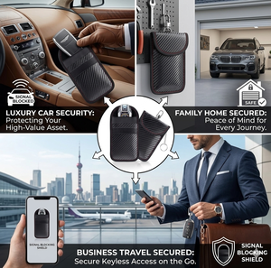 Pochette Faraday en fibre de carbone à suspendre, bloquant les signaux, protection RFID, protection de la vie privée des téléphones portables, logo personnalisé, clé de voiture tendance - Product Image 2