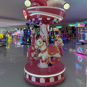 Manège pour enfants <span class=keywords><strong>YOYO</strong></span> GAME à 3 places, mini carrousel à monnayeur en fibre de verre pour aire de jeux intérieure à domicile et centre commercial - Product Image 3