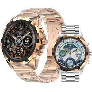 HK98 Amoled Screen men's watch smart Full Touch Sport Watches IP67 Waterproof Heart Rate 3 Steel Band Android IOS sports watch