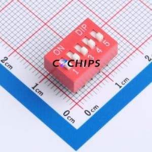 DR-05HT DIP Switch Through hole Component (THT),P=2.54mm Switch Flat Toggle, Raised Type Single Pole Single Throw 5 2.54mm - Product Image 1