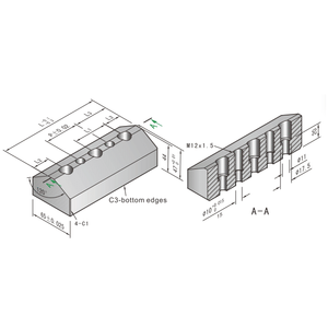 شريط خنق قضيب الضغط عالي الدقة شرائط توجيه عالية الدقة مكون قياسي في ثلاثة قوالب حقن لوحة - Product Image 3