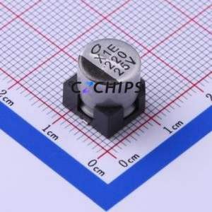 ตัวเก็บประจุ UUE1E221MNS1GS อลูมิเนียมอิเล็กโทรลีติค SMD D10xL10mm 220uF 20% 25V 190mA-100kHz - Product Image 1