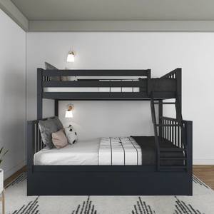 Твин из массива дерева, полная кровать с выемкой для детей, для спальни, школы, отеля, гостиной или квартиры - Product Image 2