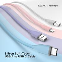 Cable de Silicona Tipo C 3A de Fábrica UNIEAN, Cables de Datos USB 2.0 de Tipo A a Tipo C, Cable de Carga Rápida USB de 5v2.4a para iPhone
