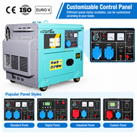 Groupe électrogène diesel 7000W à faible bruit DG8500LN avec interrupteur de transfert automatique, démarrage électrique, monophasé 50/60Hz