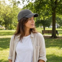 Casquette de baseball unisexe en coton délavé sans marque, style vintage à six panneaux, avec boucle métallique réglable, vente en gros