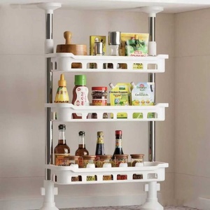 Nuevo Estante de Almacenamiento Portátil de Plástico para Condimentos, Extensible y Ajustable, Sin Perforaciones, de Piso a <span class=keywords><strong>Techo</strong></span> para Cocina, Venta Transfronteriza - Product Image 3