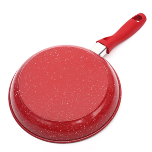 Ensemble de poêles à frire en acier et Carton avec revêtement en céramique, ustensile de cuisine rouge de grande taille et de Style Simple - Product Image 4