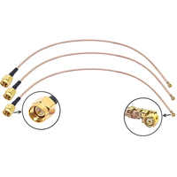 Cable de extensión RF Pigtail de 50 ohmios con conector SMA macho a U.FL UFL1 para cable RG178, ensamblaje de cable de puente