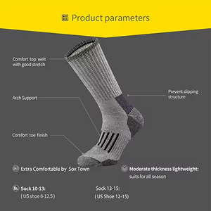 Chaussettes longues chaudes en cachemire et laine mérinos pour homme et femme, idéales pour la randonnée en extérieur – Vente en gros - Product Image 5