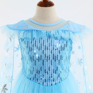 Nouvel arrivage de costumes Elsa <span class=keywords><strong>Anna</strong></span> TV & Movie pour filles, tenue fantaisie pour enfants, <span class=keywords><strong>costume</strong></span> d'Halloween Cosplay, cape de <span class=keywords><strong>reine</strong></span> <span class=keywords><strong>des</strong></span> <span class=keywords><strong>neiges</strong></span>, robe de princesse Elsa - Product Image 2