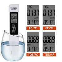 Testeur numérique de qualité de l'eau PH TDS Meter 0-14 pH 0-9990PPM Affichage LCD TDS/EC ODM Personnalisable 0.01pH Précision 1 an de garantie