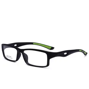 Nuovi occhiali in silicone antiscivolo TR90 sportivi comodi e quadrati con bordo stretto