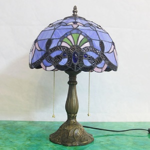 LongHuiJing 12Inch <b>Antique</b> Tiffany Style <b>Table</b> Light European Cassic Stained Glass Lamp Handcrafted Baroque <b>Bedside</b> Lights - Product Image 2