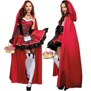 <span class=keywords><strong>Petit</strong></span> <span class=keywords><strong>chaperon</strong></span> <span class=keywords><strong>rouge</strong></span> Sexy Cosplay uniforme hiver tricoté équipage longueur <span class=keywords><strong>conte</strong></span> de fées reine robe pour Halloween - Product Image 1