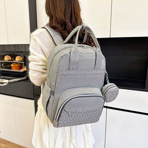 3Pcs Mommy <b>Backpack</b> Insulated Bag Set Simple Plain Color Baby Diaper <b>Backpack</b> Lightweight Maternity Bags - Product Image 5