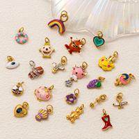 Hongtong AC-207 acier inoxydable poisson moche géométrique haute qualité breloques 18K plaqué or pendentifs pour la fabrication de bijoux