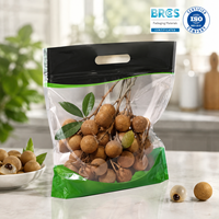 Anti-condens trapeziumvormige ritssluitingszak, verse verpakking voor fruit en groenten, met hoge transparantie OPP-zak