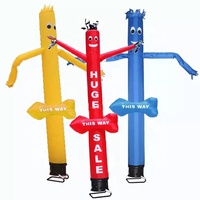 Pompe électrique personnalisée colorée imperméable à l'eau résistant aux intempéries tube gonflable danseur d'air danseur du ciel pour la publicité