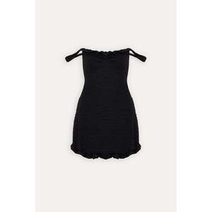 Robe de cocktail mini noire à bretelles - Product Image 2