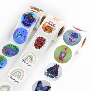 Exquisite waterproof shaped label <b>stickers</b> adhesive packaging labels Laser color customizable transfer adhesive packaging label - Product Image 6