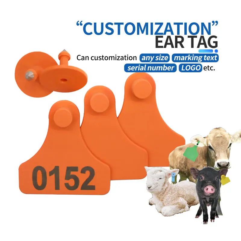 HED-ET126 Pinos aplicadores de etiqueta auricular etiqueta animal para fazenda de gado etiquetas auriculares para segurança animal
