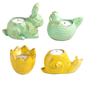 Porte-bougie Lapin de Pâques avec figurine en résine sculptée en forme <span class=keywords><strong>d</strong></span>'œuf et <span class=keywords><strong>d</strong></span>'<span class=keywords><strong>escargot</strong></span>, bougeoir lapin pour <span class=keywords><strong>d</strong></span>écoration de fête à domicile et cadeau - Product Image 1