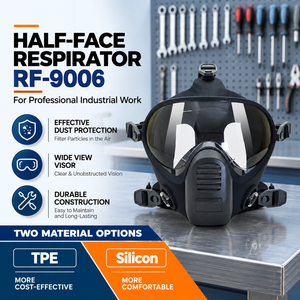 Respirador de Cara Completa EN136, Antivaho, Lente Esférica Doble, Máscara de Gas con Película Transmisora de Sonido para Pintura, Trabajo de Seguridad Química - Product Image 2