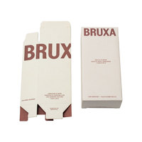 Boîte en carton personnalisée biodégradable auto-élevante faite à la main, petite, couleur unie, imprimée recto-verso, pour emballage cosmétique, crème pour le visage
