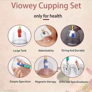 Wholesale Vacuum Cupping with <b>Pumping</b> Gun <b>Suction</b> Cups Back Body Cup Detox Anti Cellulite Cans Healthy Care Jars - Product Image 3