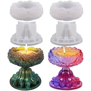 Crystal Tealight Holder <b>Silicone</b> Molds for Resin Casting DIY Wedding Party Home Decor Cake <b>Tools</b> - Product Image 1
