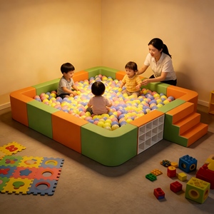 Aire de jeux pour enfants avec <span class=keywords><strong>piscine</strong></span> <span class=keywords><strong>à</strong></span> <span class=keywords><strong>balles</strong></span> et maison pour tout-petits, pour des coins de jeu imaginatifs dans la chambre - Product Image 3