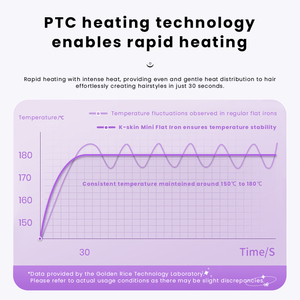 Mini Plancha de Pelo Portátil para Viajes y Dormitorios Escolares, Plancha Profesional con Calentamiento Rápido PTC, Compatible con OEM y ODM Personalizado - Product Image 4