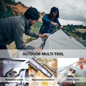 Bastón Plegable Multifuncional de Aluminio, Bastón Telescópico de Defensa Táctica con Punta de Hierro para Camping y Senderismo - Product Image 6