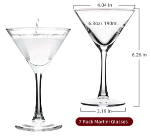 Ensemble de verres à cocktail en cristal sans plomb, 6 verres à martini élégants pour mariage, fête, bar - Product Image 2