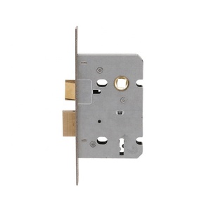 Serrure de salle de bain <span class=keywords><strong>à</strong></span> <span class=keywords><strong>rayon</strong></span> de 65mm de type britannique avec plaque frontale pour porte en bois laiton acier alliage de zinc matériau ABS 3 clés incluses - Product Image 5