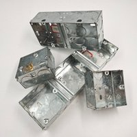 Vente en gros type de boîte de jonction électrique 3x6 3x3 1 + 1 + 1 boîte en fer couleur argent couvercle de boîte de commutation étanche