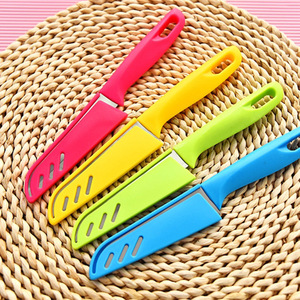 Decoración Creativa para el Hogar, Minimalista, Cuchillo para Frutas de Color Caramelo al por Mayor, Cuchillo Portátil de Tres Orificios, Esencial para el Día a Día - Product Image 3