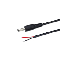 Câble d'extension d'alimentation OEM ODM DC 5521 2464 2 conducteurs 12v DC Jack pour la vente 5.5x2.1mm mâle femelle câble d'alimentation pigtail DC