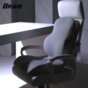 Coussin de soutien lombaire confortable pour chaise de bureau Coussin de dos en mousse à mémoire de forme avec <span class=keywords><strong>sangle</strong></span> réglable - Product Image 6