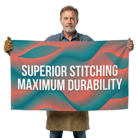 Drapeaux de bannière personnalisés en polyester résistant à l'eau avec logo d'équipe, impression numérique double face, taille personnalisée, résistants aux déchirures