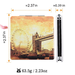 Custom Tour Souvenir Hollywood Movie Scenery <span class=keywords><strong>specchio</strong></span> per il trucco portatile professionale - Product Image 4