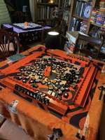 Jeu de Mahjong Américain en Acrylique Noir avec Motifs Citrouille et Fantôme d'Halloween, 160 Tuiles, Impression UV Personnalisée, pour Jeu de Société Américain et Cadeau