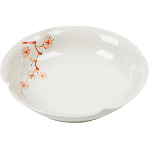 Hand Painted Iron Red Pine Breeze Flower Irregular Tea <b>Plate</b> For Snack And Tea Serving Dehua <b>Ceramic</b> Dish - Product Image 5