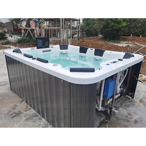 AOWO Jacuzzi <span class=keywords><strong>de</strong></span> Hidromasaje Grande <span class=keywords><strong>para</strong></span> 8-10 Personas, <span class=keywords><strong>Spa</strong></span> Exterior <span class=keywords><strong>de</strong></span> Acrílico <span class=keywords><strong>para</strong></span> Jardín y Uso Comercial - Product Image 3