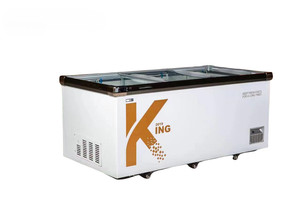 Vitrine Réfrigérée pour Crèmes Glacées avec Éclairage LED, Porte en Verre Trempé et Refroidissement Stable - Product Image 4