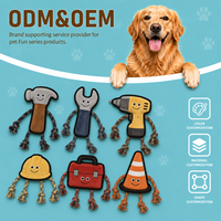 Jouet pour chien en peluche silencieux, jouet à mâcher souple sans rembourrage, design plat pour les marques d'animaux de compagnie, importateurs, programmes d'approvisionnement en gros