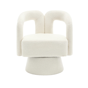 Chaises d'Appoint Pivotantes Tonneau Câlin entrepôt Américain, Fauteuils Ronds Largement Rembourrés en Tissu <span class=keywords><strong>Moelleux</strong></span> pour Salon - Product Image 4
