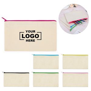 Bolsa de Lona Personalizada al por Mayor de Gran Capacidad para Pinturas y Papelería, Estuche con Cremallera para Bolígrafos, Bolsa de Almacenamiento con Gancho y Cuerda, Bolsa de Maquillaje y Aseo - Product Image 1